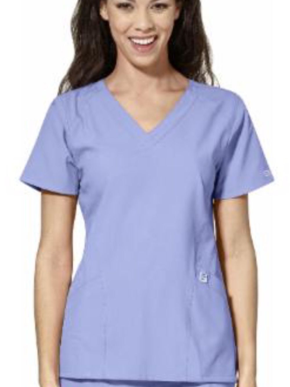 Wink women's large Short Sleeve Scrub Top in Light Blue
